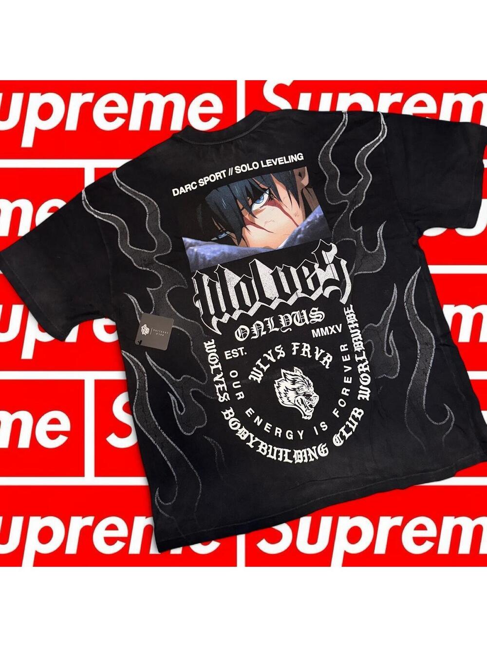 Darc Sport x Solo Leveling “Consumed By The Darc” Prm Tee In Black Drift Wash